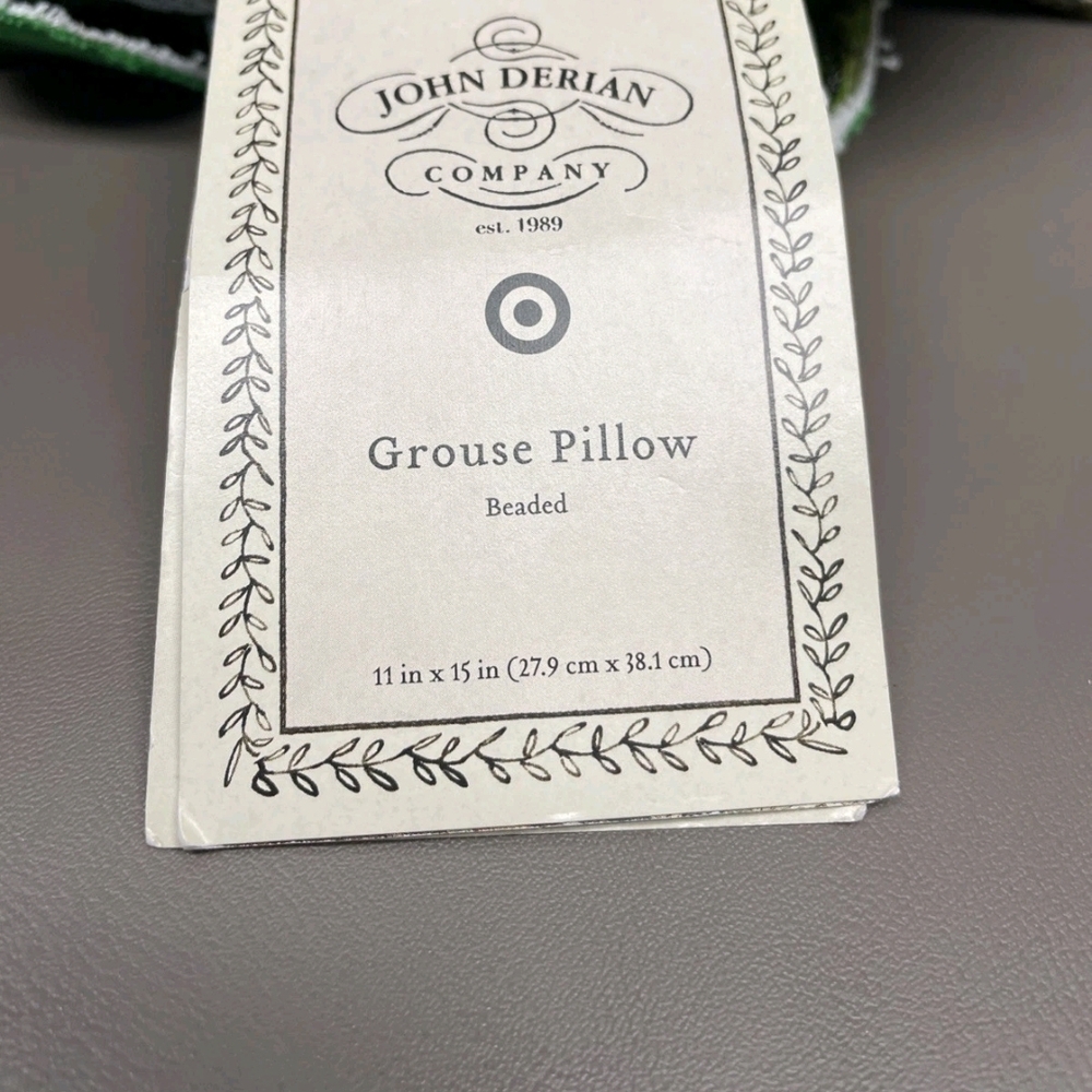 John Derian Grouse Bird Decorative Pillow - Picture 2 of 3